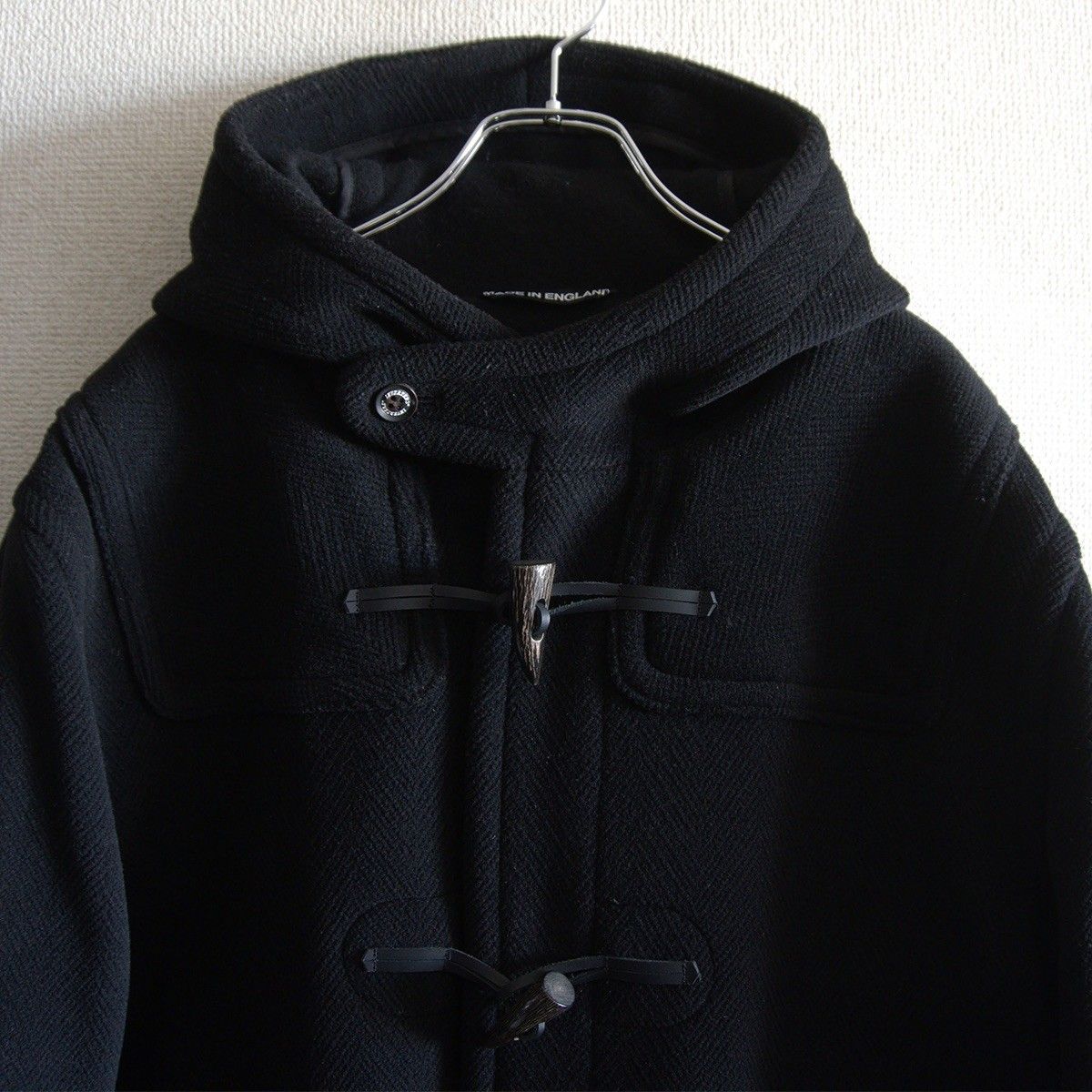 【別注】INVERTERE ヘリンボーン ダッフルコート サイズ40 黒 極美品 BEAMS F（ビームスF）【別注】INVERTERE / ヘリンボーン ダッフル