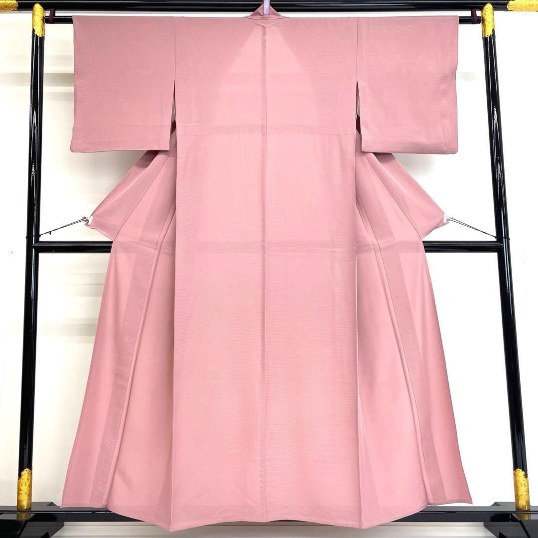 着物と帯 時流】SK25690s◇正絹 夏着物 色無地◇絽 一つ紋 ピンク美品