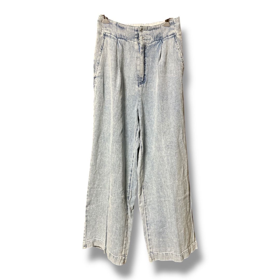 パシオーネ タックワイド ソフトデニムパンツ フ パンツ ジーパン ジーンズ レディース サイズ36 ブルー 19 No K 1087