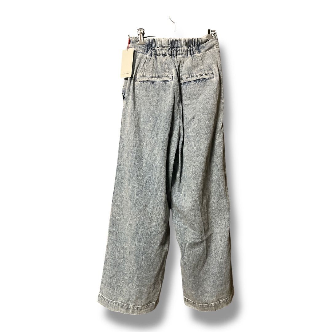 パシオーネ タックワイド ソフトデニムパンツ フ パンツ ジーパン ジーンズ レディース サイズ36 ブルー 19 No.K 1087