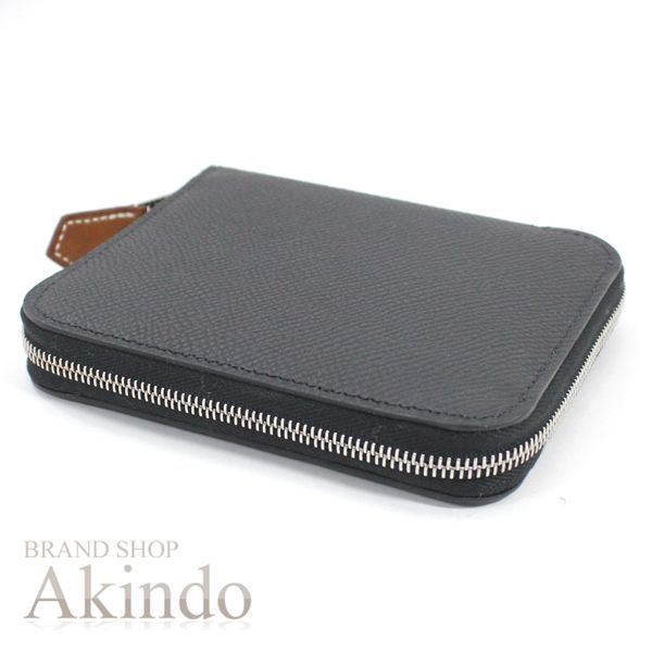  エルメス アザップコンパクト シルクイン 黒 ブラック コインケース 小銭入れ ラウンドファスナー ジップアラウンド エプソン レザー 本革 メンズ レディース HERMES プレゼント ギフト ブランド エレガント セレブ コインケース 小銭入れ 小物