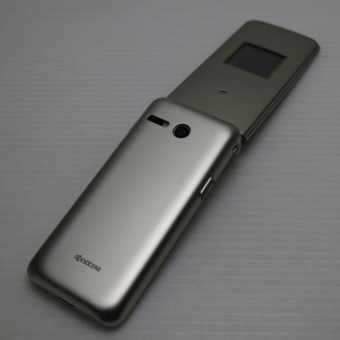 美品 かんたんケータイ ライト KYF43 シャンパンゴールド スマホ 白