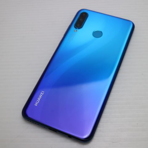 良品中古 SIMフリー HUAWEI P30 lite ピーコックブルー スマホ 本体 白
