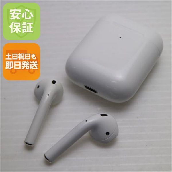Apple AirPods 本体 ホワイト 第二世代 美品 Airpods 第2世代 ホワイト 即日発送 Apple 土日祝発送OK 04000