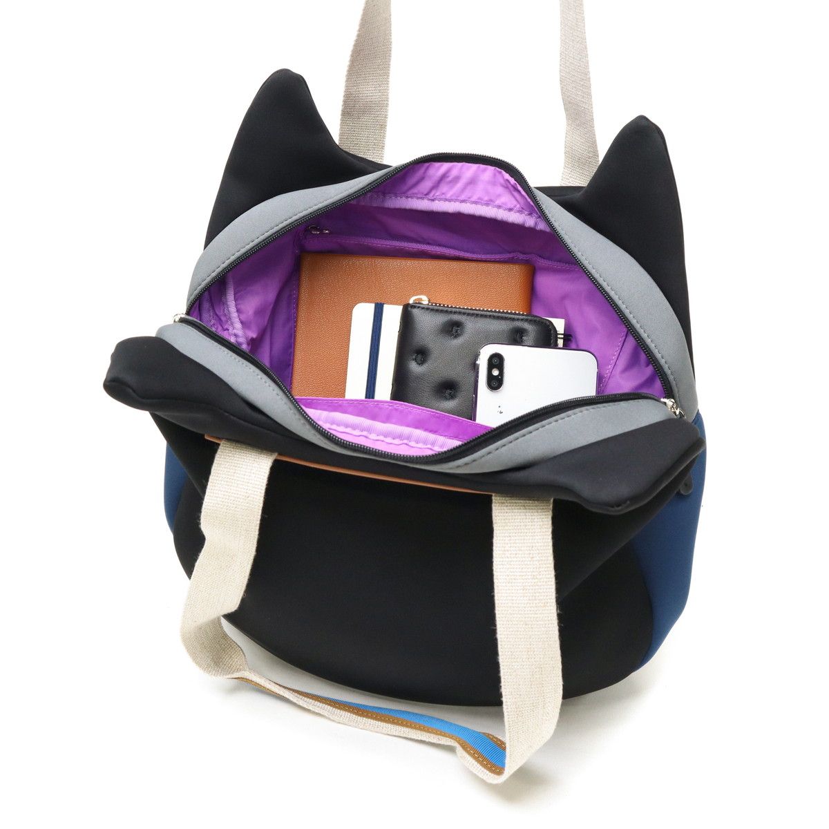 【商品レビューで＋5％】ツモリチサト トートバッグ レディース ファスナー付き tsumori chisato CARRY バッグ ブランド トート 軽量 猫 A4 ネコかおウレタン 50796 ツモリチサト トートバッグ レディース ファスナー付き tsumori