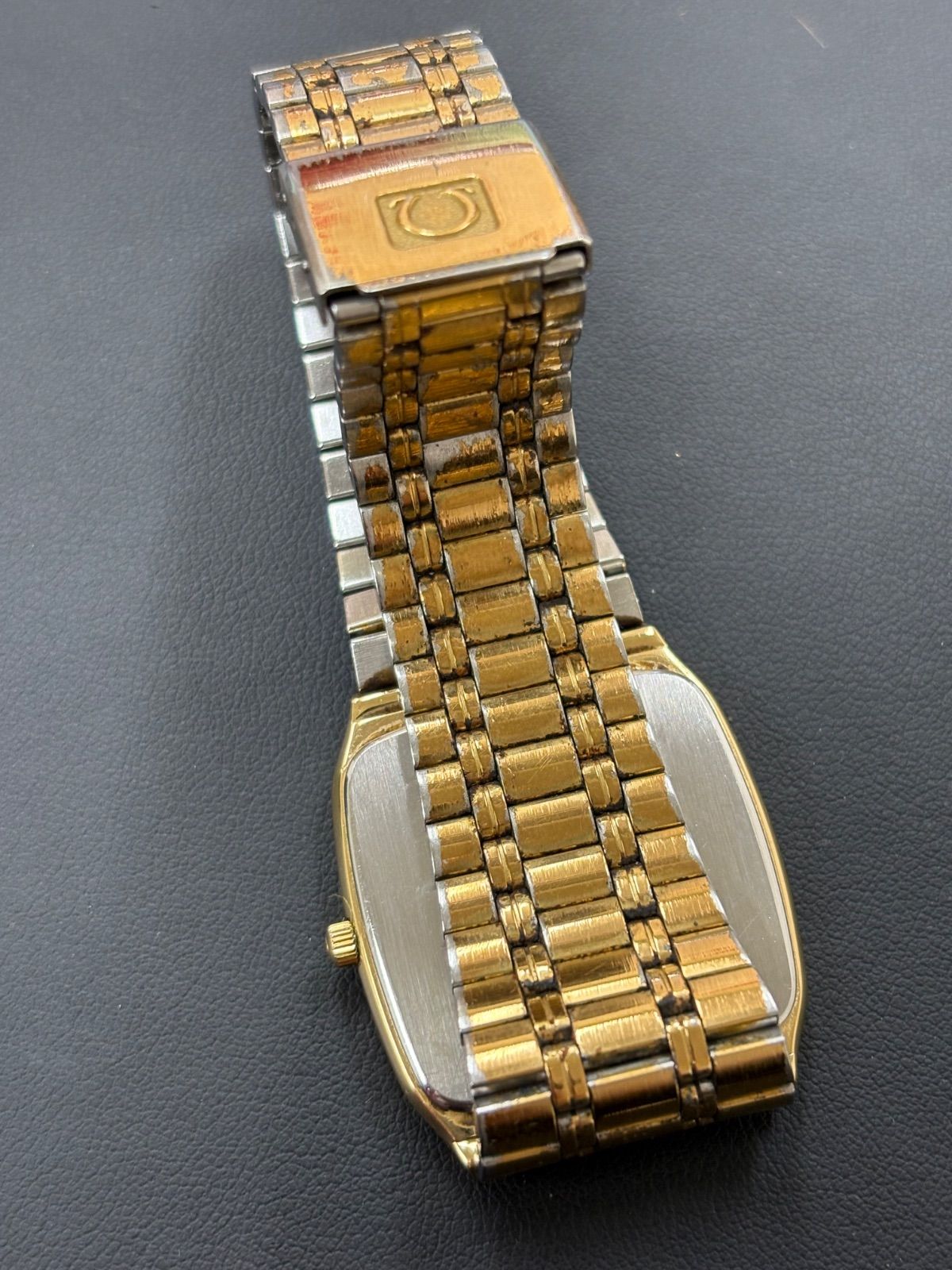 【セール】OMEGA シーマスター　ゴールド ブラック クォーツ腕時計 OMEGA オメガ シーマスター ゴールドブラック クオーツ メンズ時計