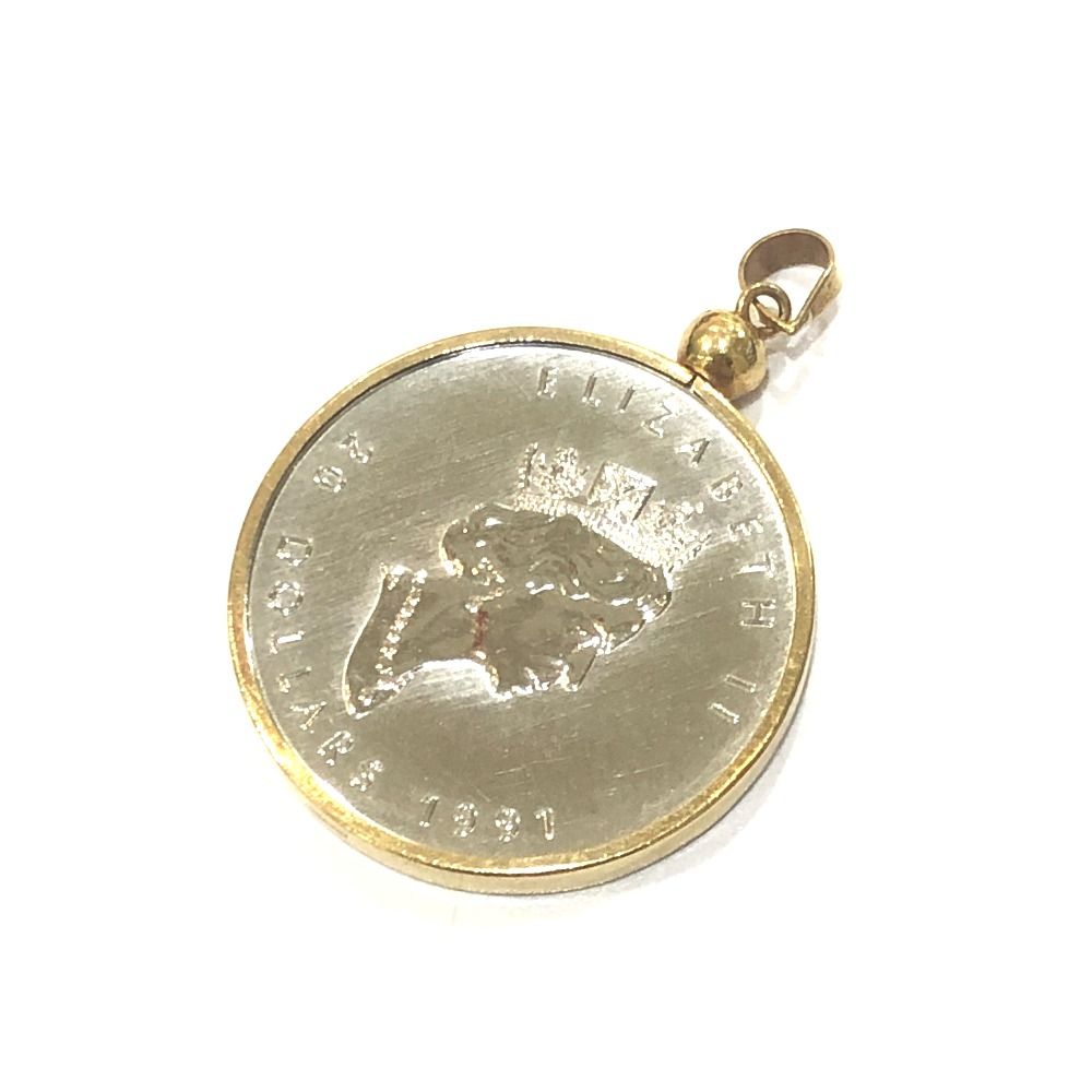 jewelry ジュエリー ペンダントトップ Pt 1000×K 18 プラチナ 9995 エリザベス二世 1991年 1000 シルバー
