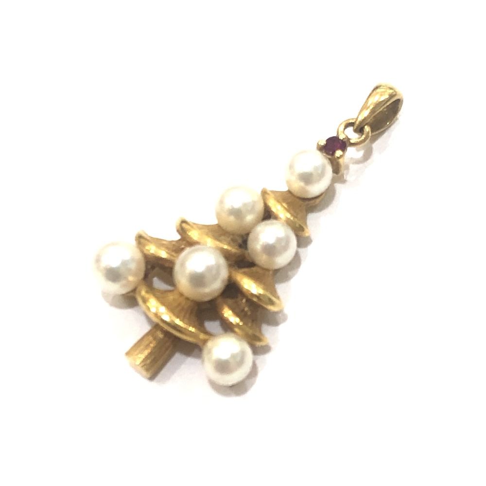 jewelry ジュエリー ペンダントトップ ツリー ミニパール K 18 ゴールド