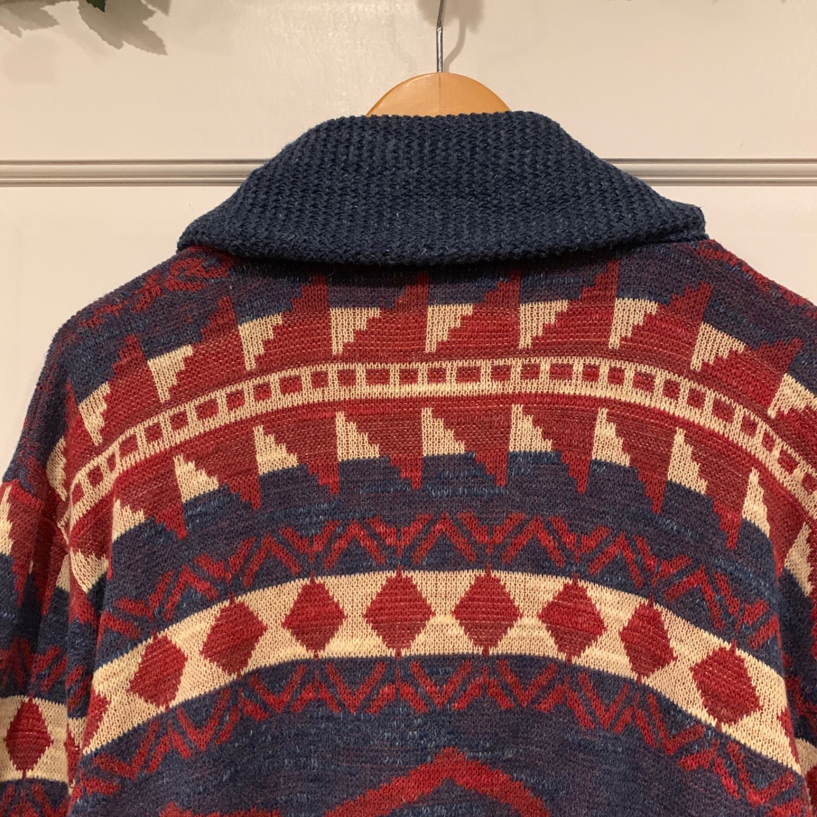 DENIM&SUPPLY RALPH LAUREN ネイティブ柄カーディガン ショールカラー