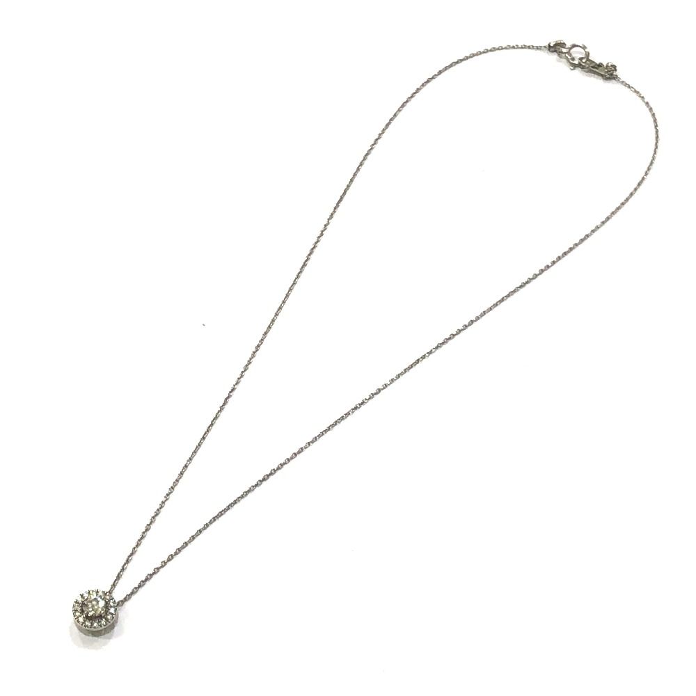 jewelry ジュエリー ネックレス Pt 850 900 D 0.29 ct 0.13 サークル ダイヤ シルバー