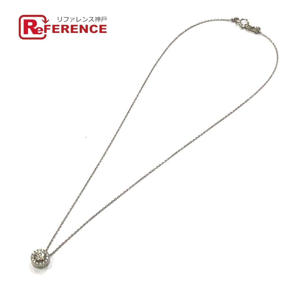jewelry ジュエリー ネックレス Pt 850 900 D 0.29 ct 0.13 サークル ダイヤ シルバー