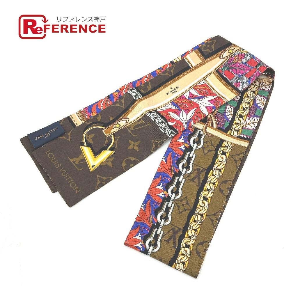 LOUIS VUITTON ルイヴィトン スカーフ バンドー コンフィデンシャル ガーデン M 76104 シルク ブラウン