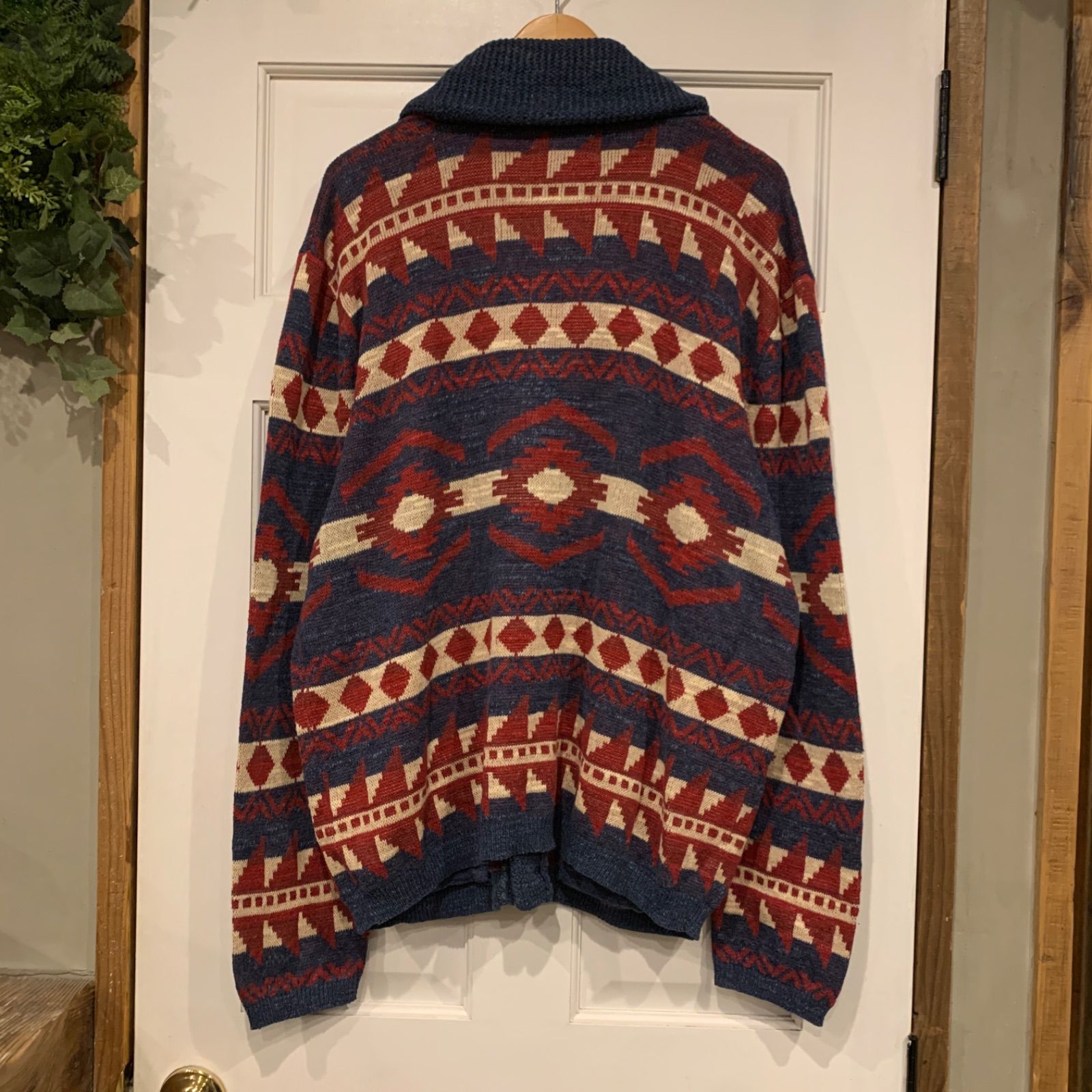 DENIM&SUPPLY RALPH LAUREN ネイティブ柄カーディガン ショールカラー