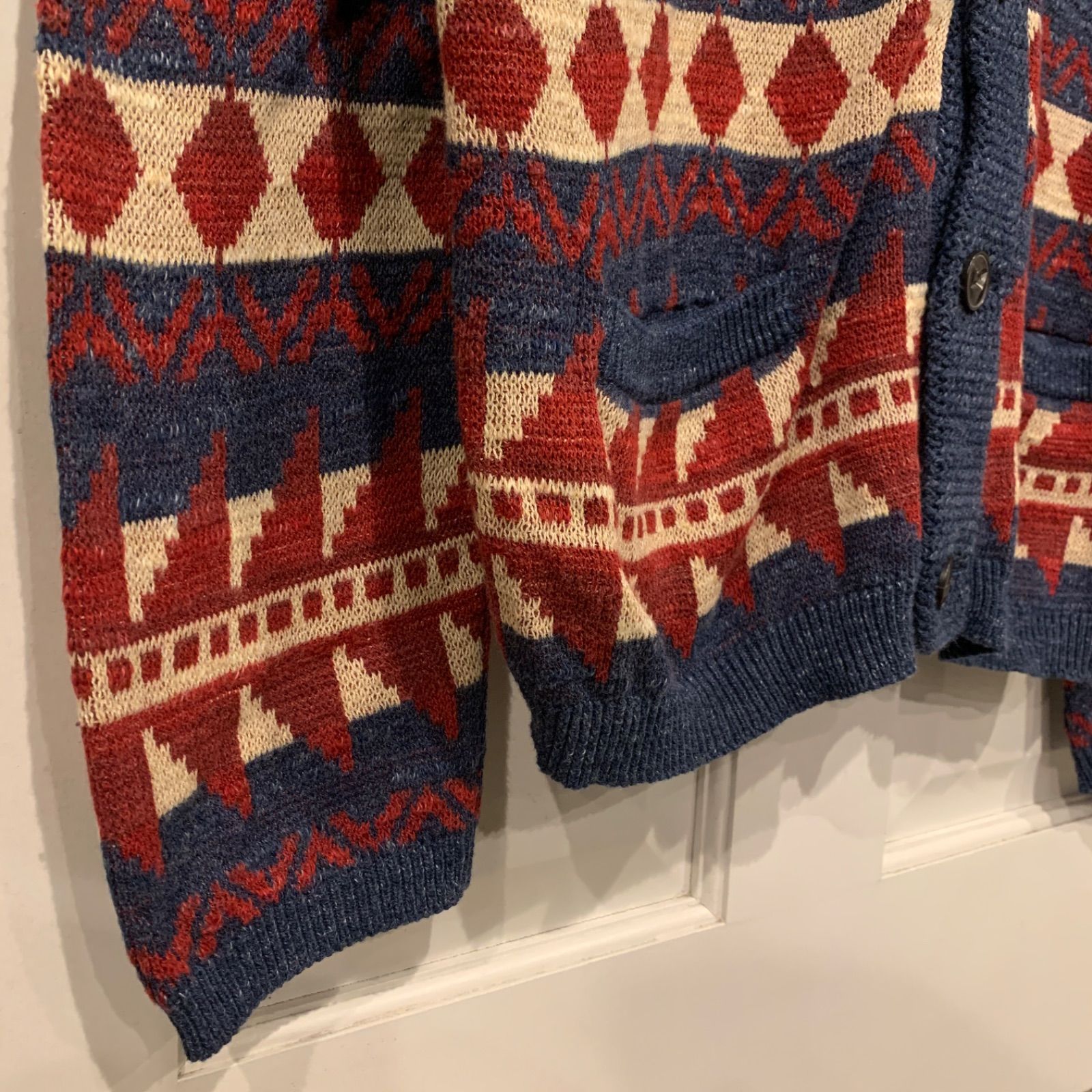 DENIM&SUPPLY RALPH LAUREN ネイティブ柄カーディガン ショールカラー