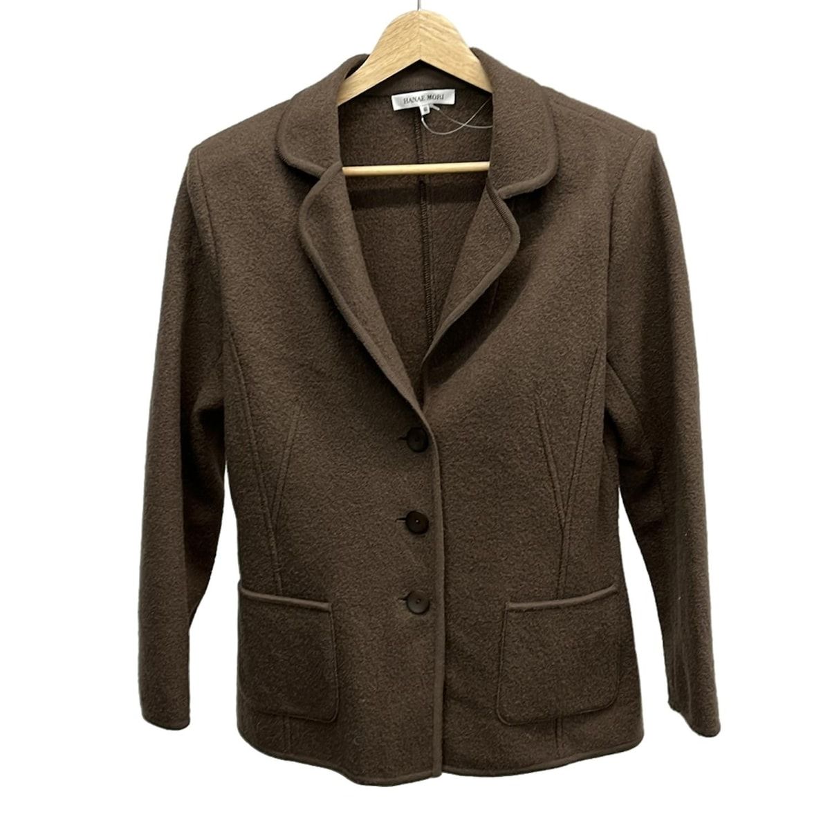 ハナエモリ　中綿ジャケット　アウター　ダブルボタン　ブラウン系　ハーフ ハナエモリ 中綿ジャケット アウター ダブルボタン ブラウン系 ハーフ