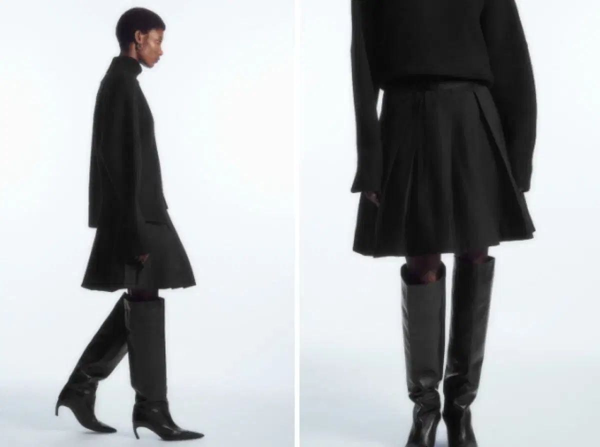 コス ディコンストラクテッド プリーツ ミニスカート