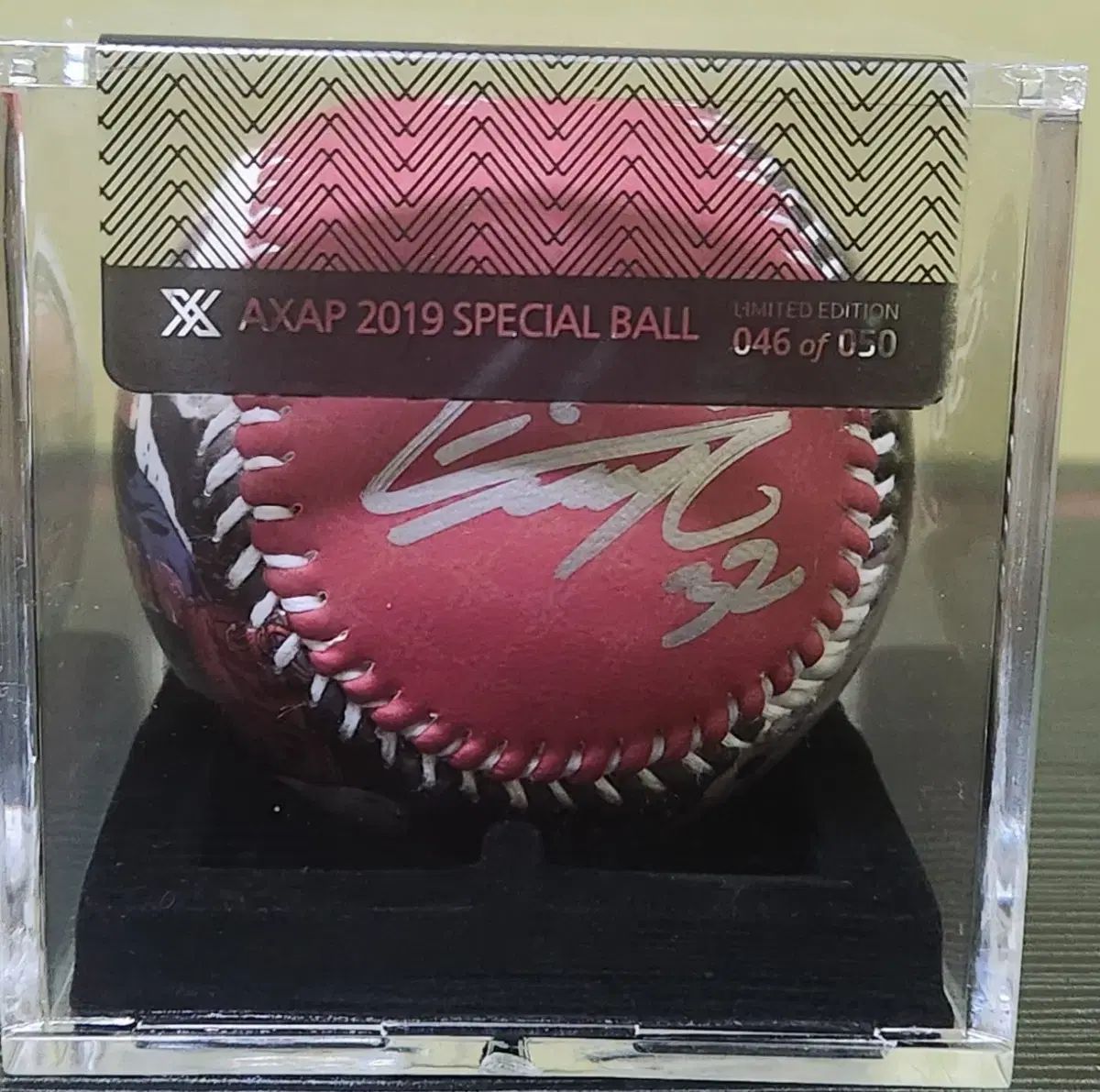 KBO サイン入りボール ロッテ 朴世雄 AXAP 2019 イラストボール