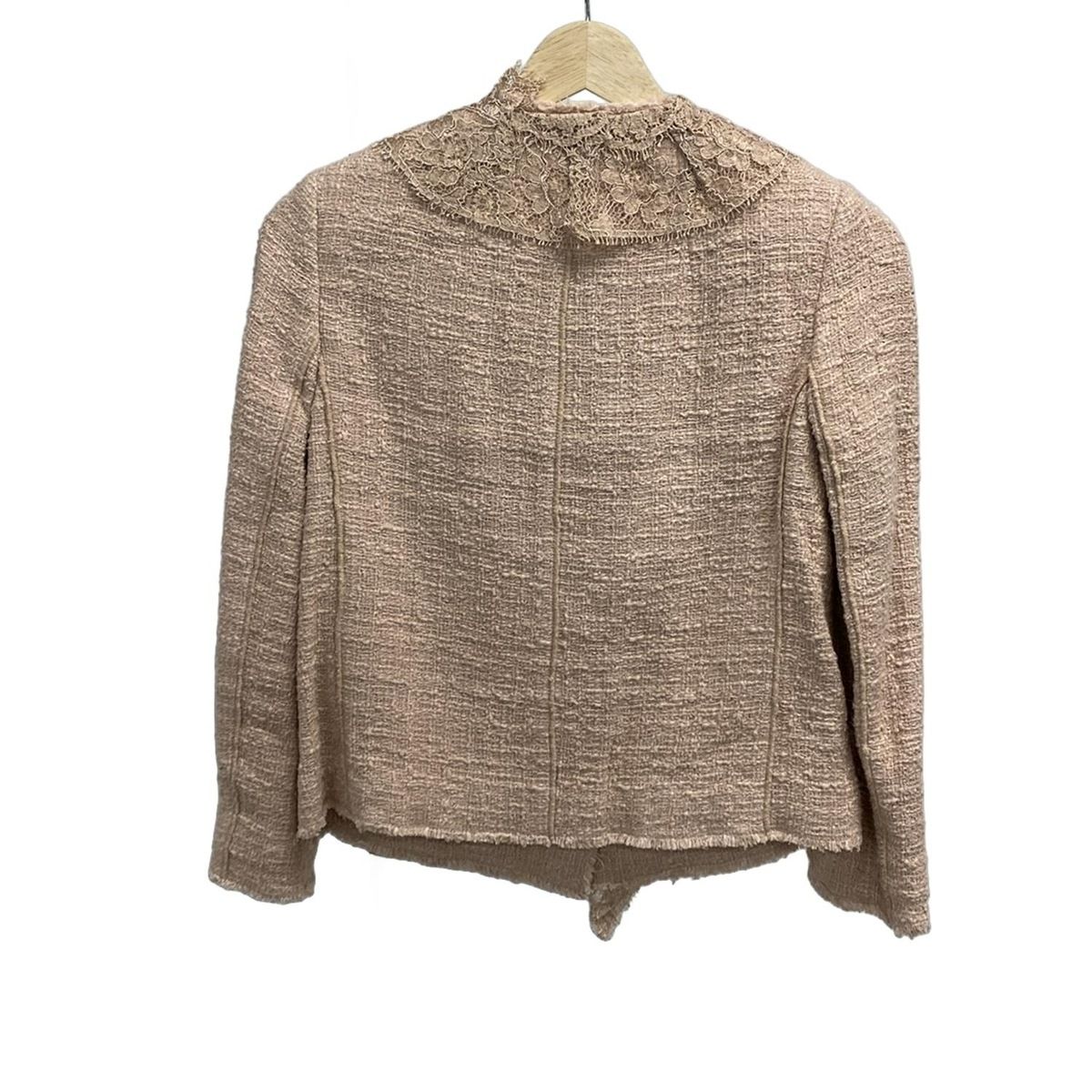 ドルチェ&ガッバーナ ドルガバ スエード ブルゾン レース ベージュ36 DOLCE&GABBANA(ドルチェアンドガッバーナ) ジャケット サイズ38 S