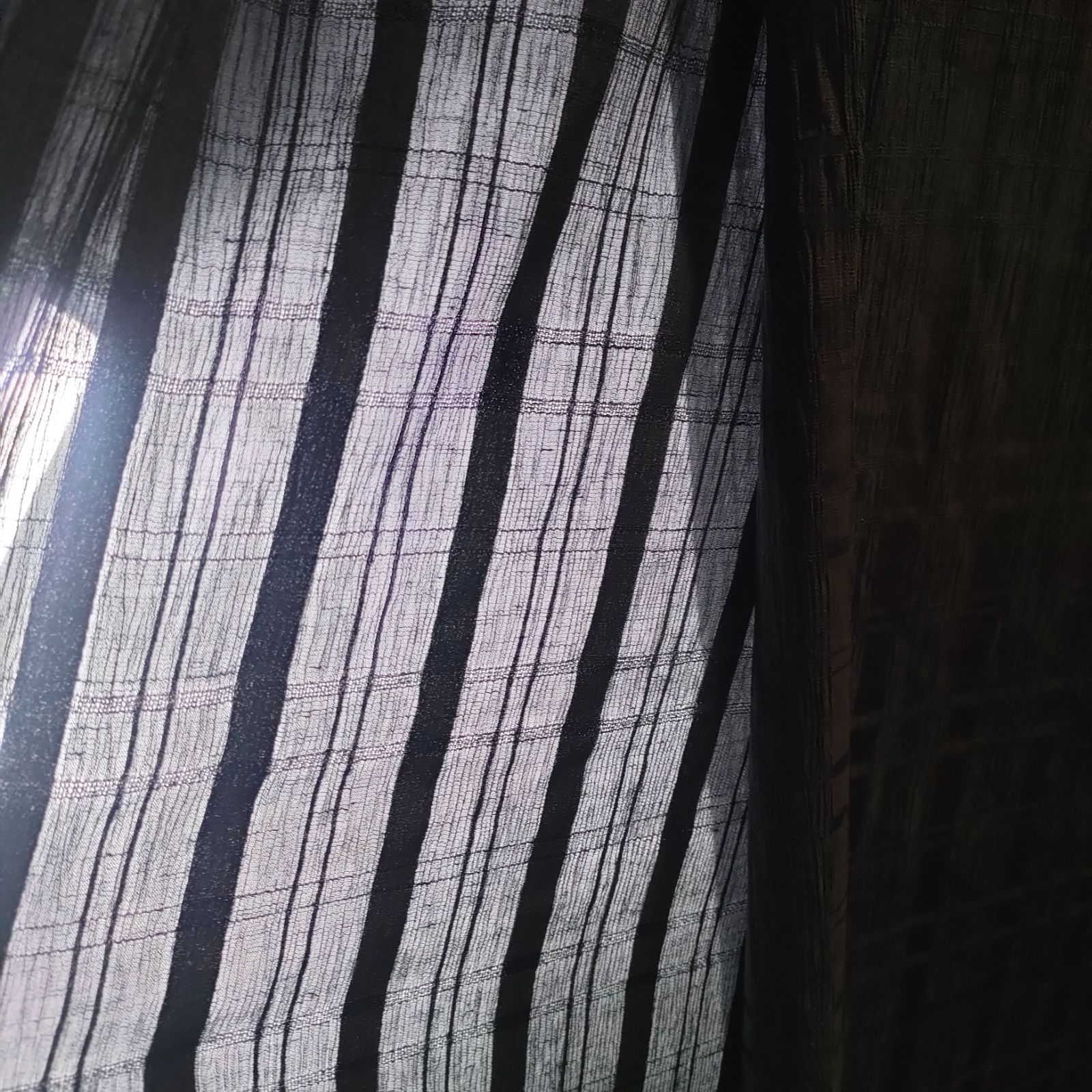 23【タグ付き・新品・定価5.7万円・そごう購入】麻 生地 布 ブラック