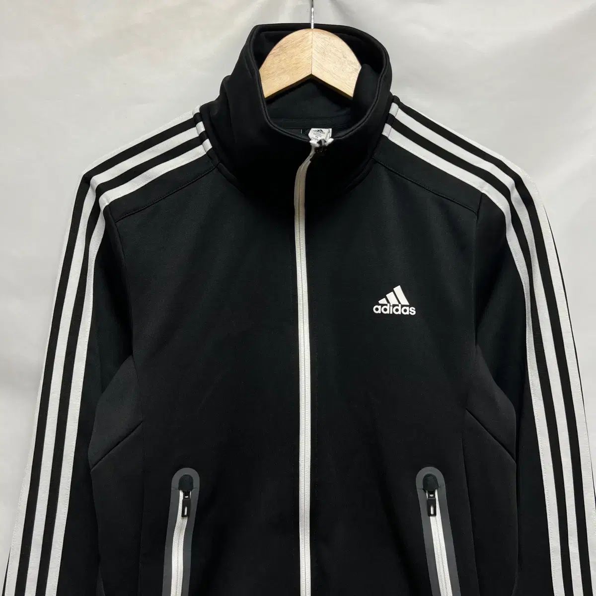 正規品/95 adidas アディダス 3本線 弱起毛 ブラック トラックジャージ