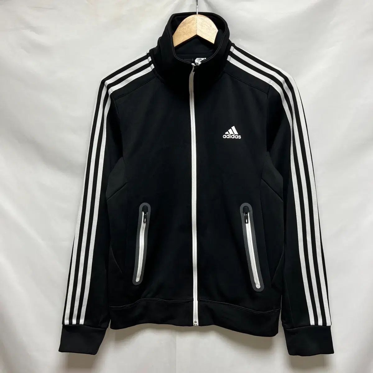 正規品/95 adidas アディダス 3本線 弱起毛 ブラック トラックジャージ