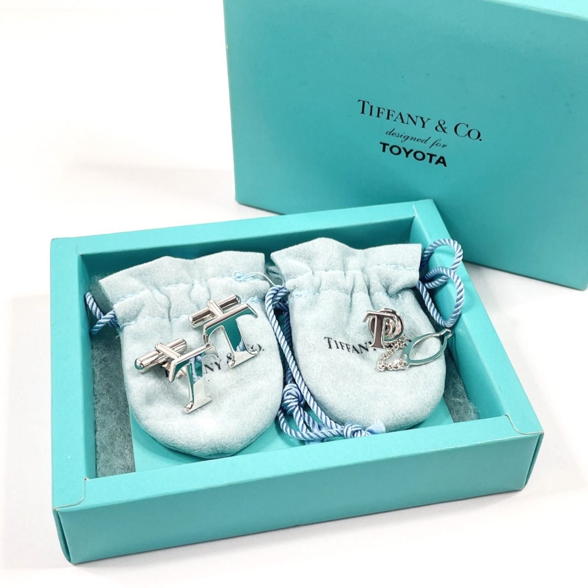 ティファニー カフス トヨタコラボ カフス タイタック セット シルバー