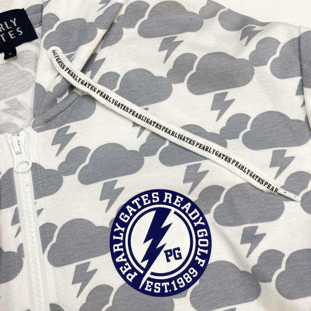 サイズ：1 PEARLY GATES パーリーゲイツ 七分袖 ジップパーカー 総柄