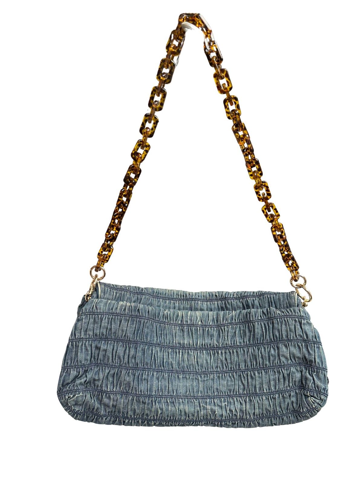 PRADA プラダ デニム ギャザー BR 4875 ショルダーバッグ