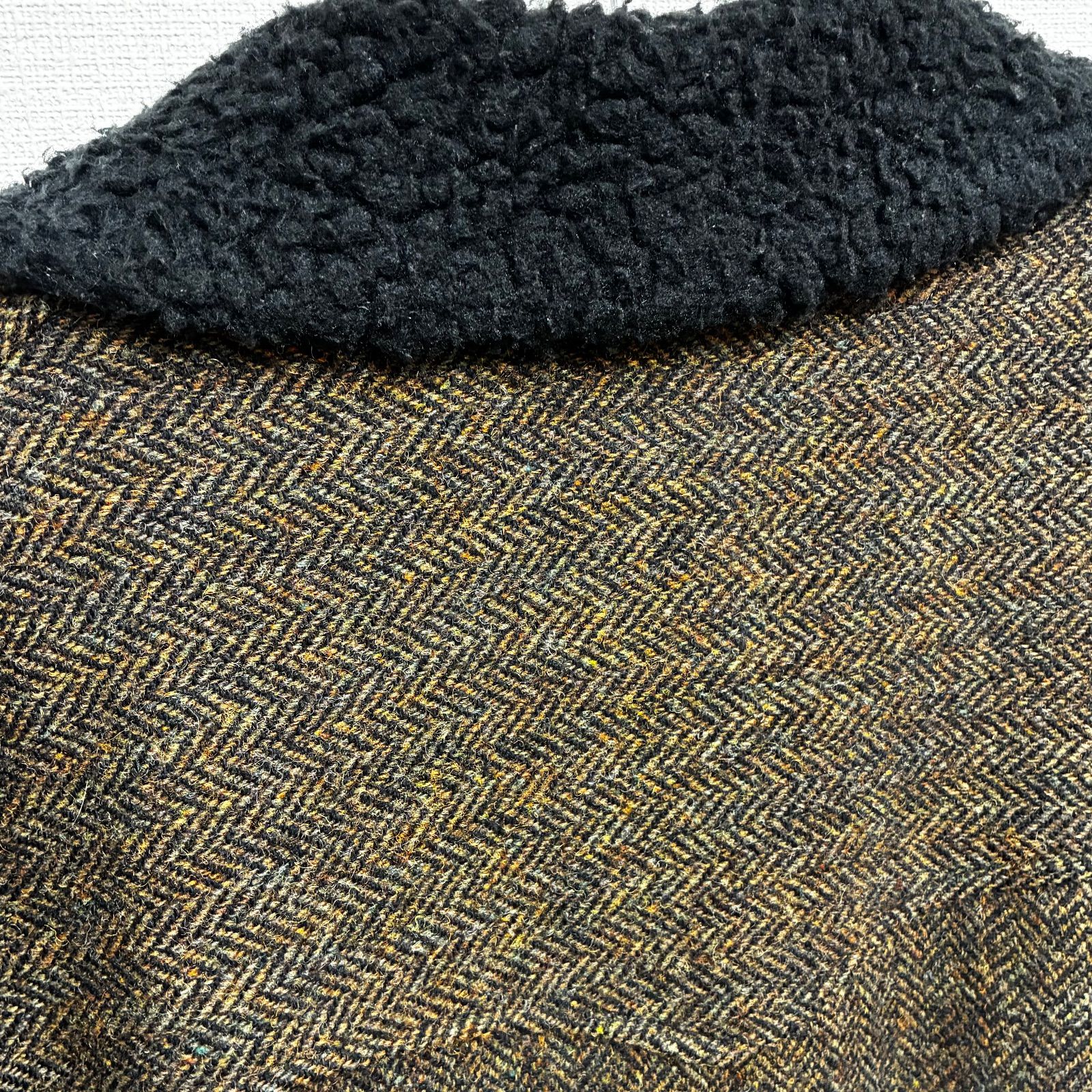 ハリスツイード×オクトパスアーミー チェスターコート Lサイズ 裏ボア