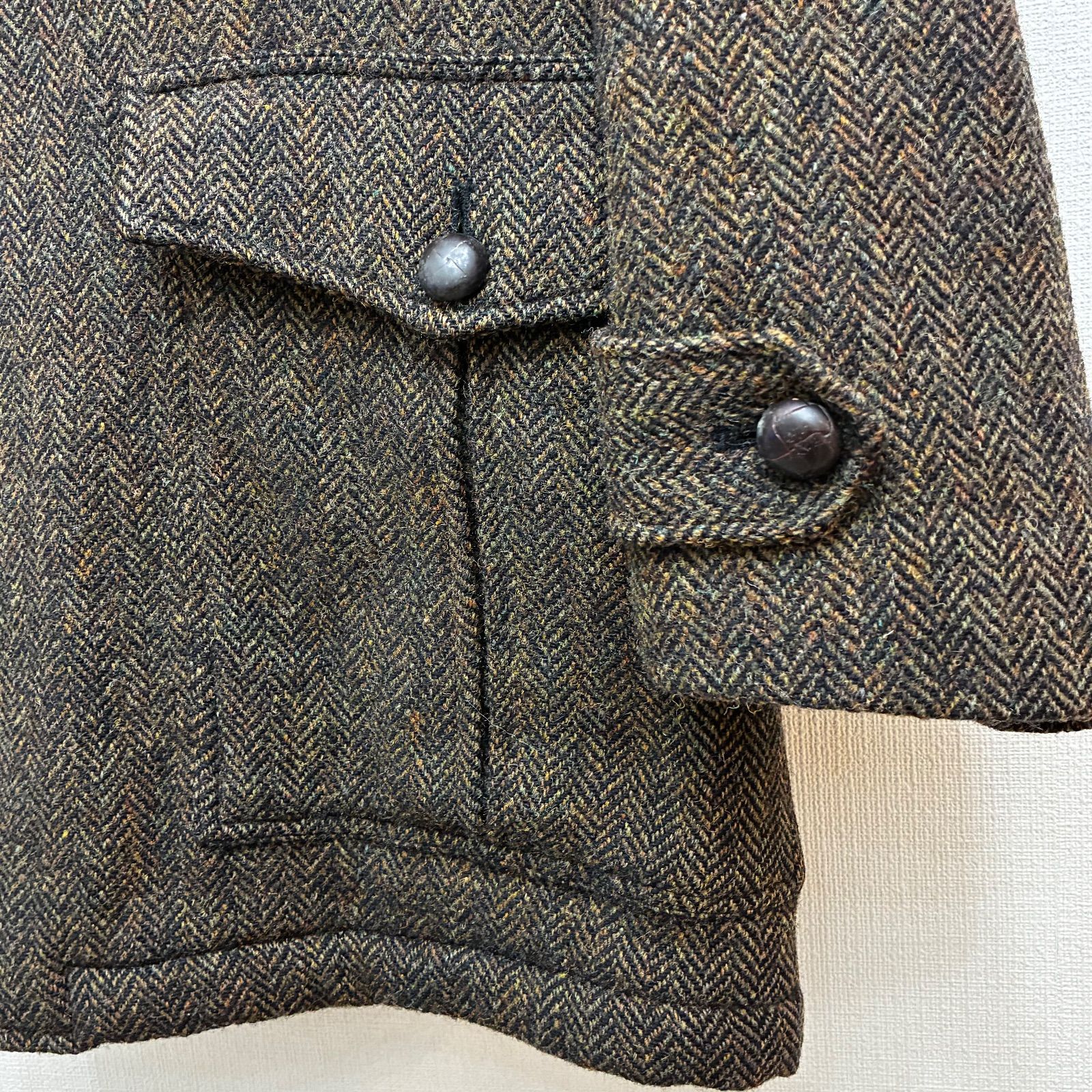 ハリスツイード×オクトパスアーミー チェスターコート Lサイズ 裏ボア