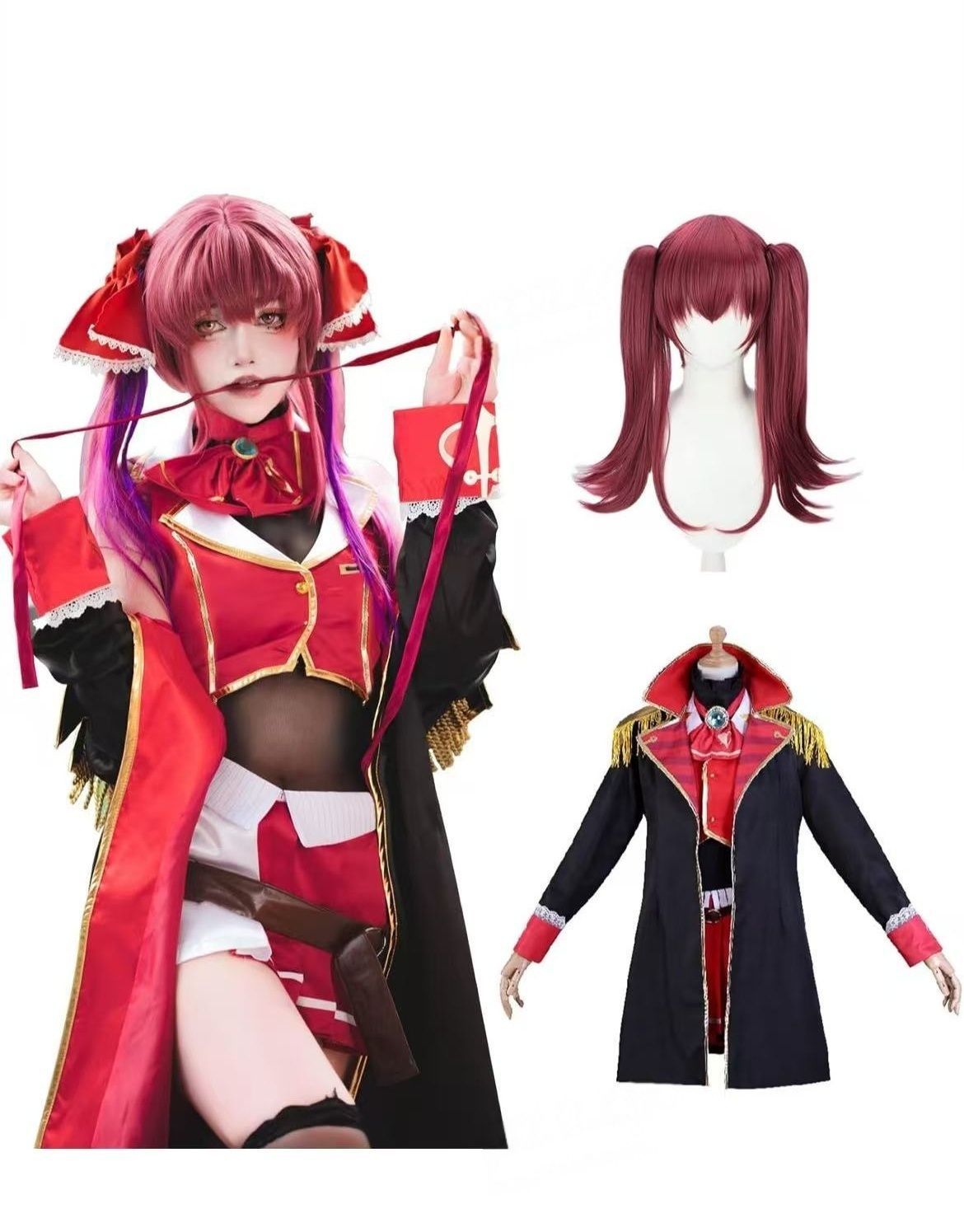 ホロライブ 宝鐘マリン 船長 コスプレ衣装＋ウィッグ VTuber cosplay