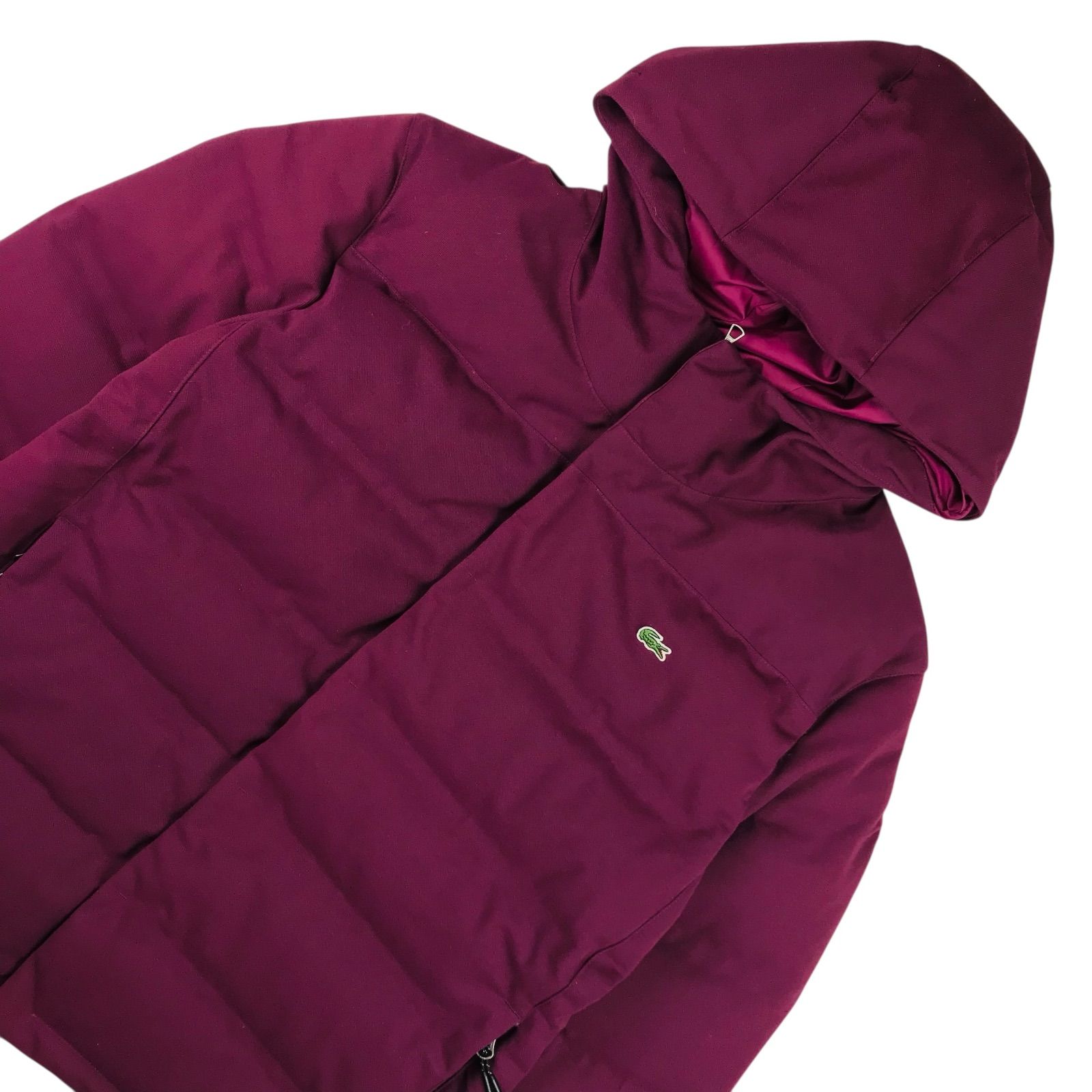 美品☆LACOSTE・ラコステ メンズ ブランドアイコンワニワッペン フード 