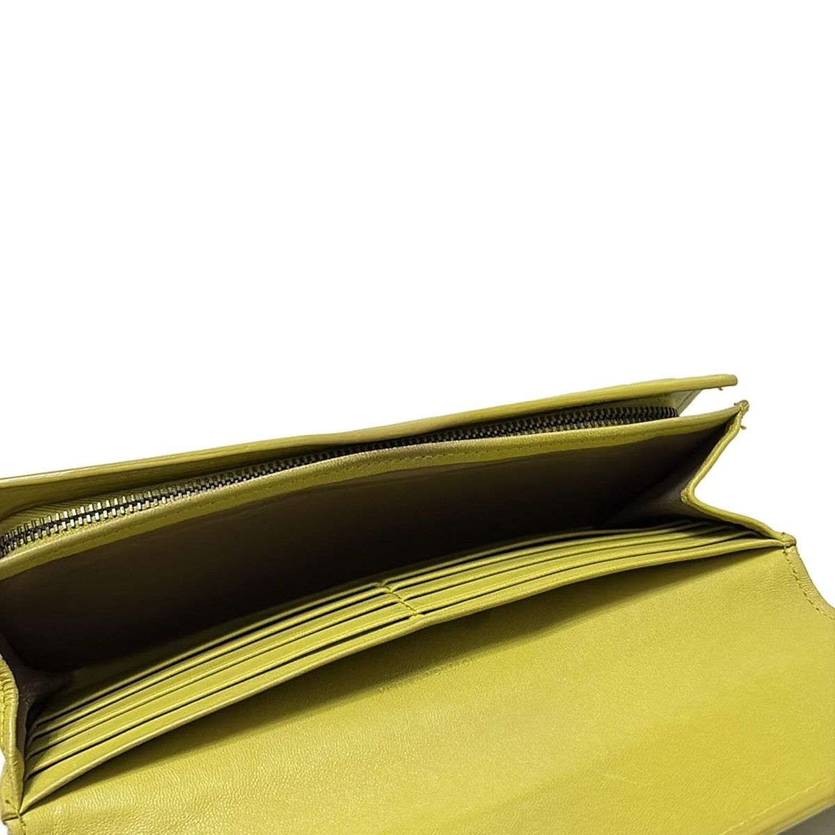 BOTTEGA VENETA(ボッテガヴェネタ) 長財布 - イエローグリーン レザー