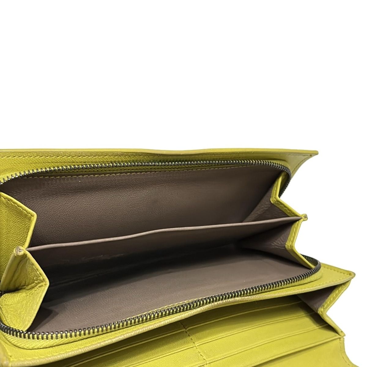 BOTTEGA VENETA(ボッテガヴェネタ) 長財布 - イエローグリーン レザー