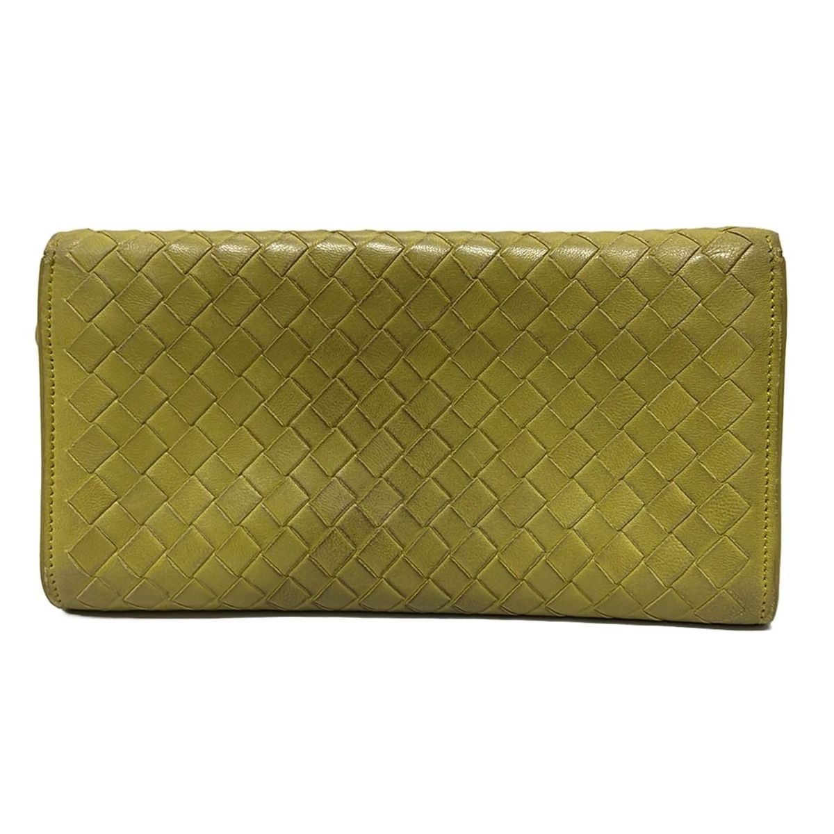 BOTTEGA VENETA(ボッテガヴェネタ) 長財布 - イエローグリーン レザー