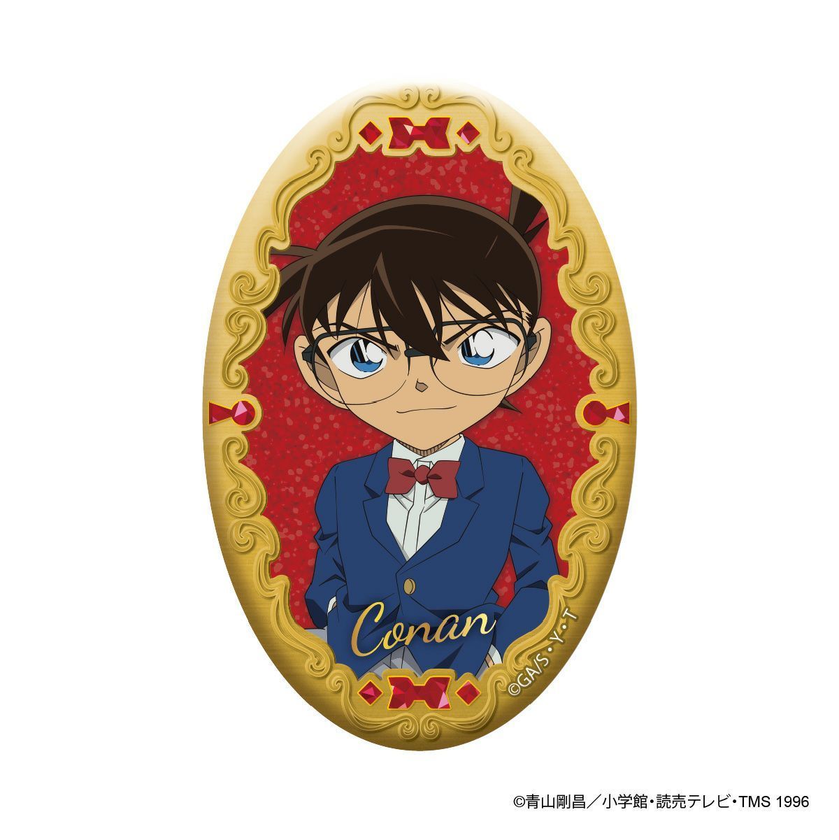 名探偵コナン オーバル缶バッジ(江戸川コナン) アイアップ - メルカリ