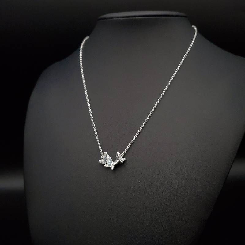 SWAROVSKI Lilia 蝶 ネックレス シルバー 箱付き Swarovski Idyllia 