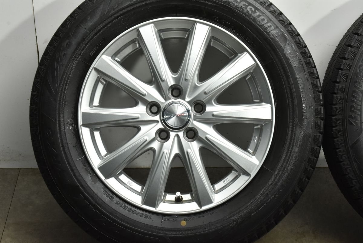  バリ溝 ジョーカー 15 in 6 J 43 PCD 100 ブリヂストン ブリザック VRX 3 195 65 R プリウス カローラツーリング スポーツ インプレッサ 15インチ タイヤ ホイールセット