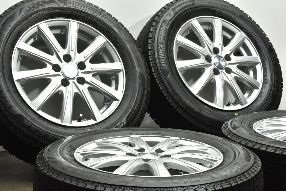 バリ溝 ジョーカー 15 in 6 J 43 PCD 100 ブリヂストン ブリザック VRX 3 195 65 R プリウス カローラツーリング スポーツ インプレッサ