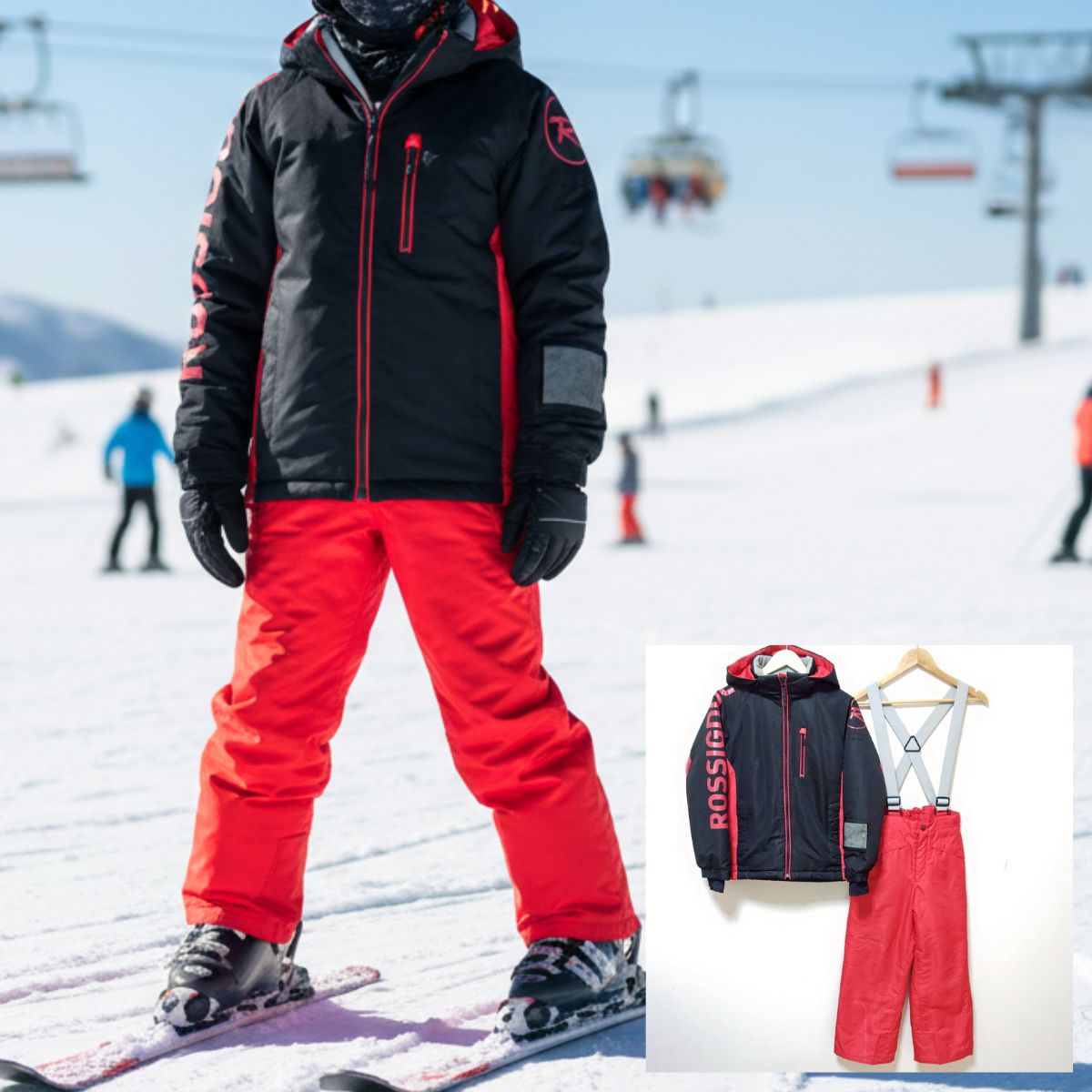 ROSSIGNOL スキーウェア 赤/黒 ロシニョール ROSSIGNOL（ロシニョール） 送料無料 アウター メンズ フォンクション