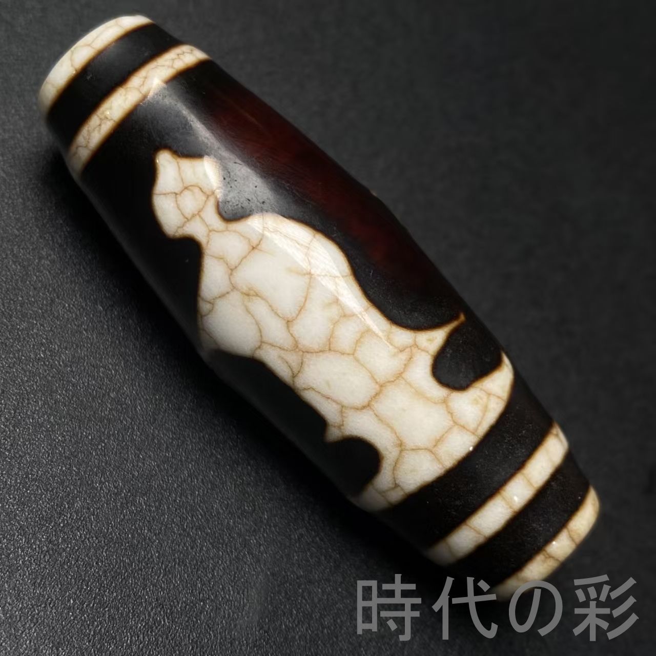 中国古美術『老料・観音天珠』瑪瑙・開片あり・至純天珠・仏教・護符