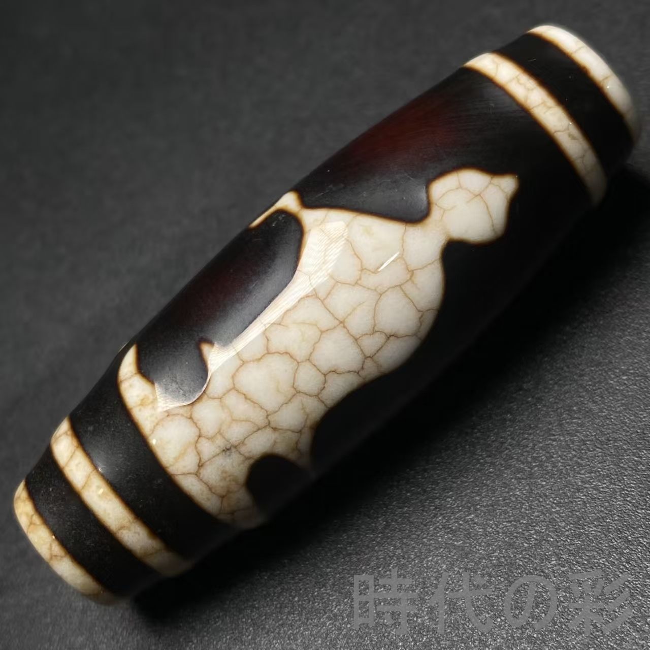 中国古美術『老料・観音天珠』瑪瑙・開片あり・至純天珠・仏教・護符