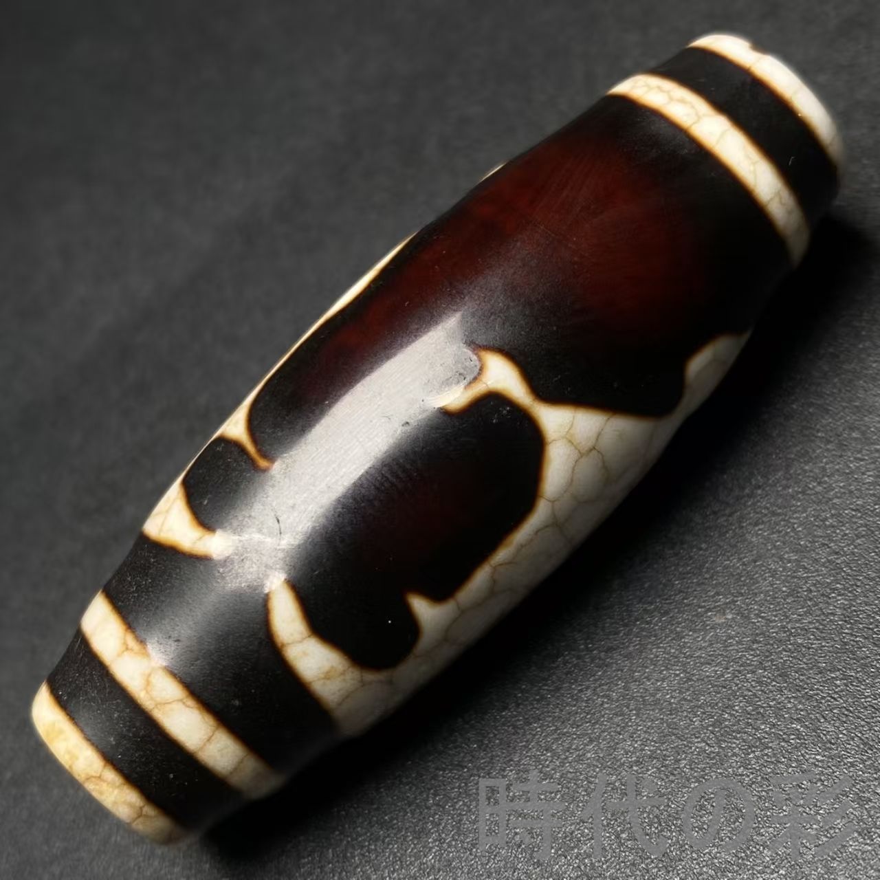 中国古美術『老料・観音天珠』瑪瑙・開片あり・至純天珠・仏教・護符