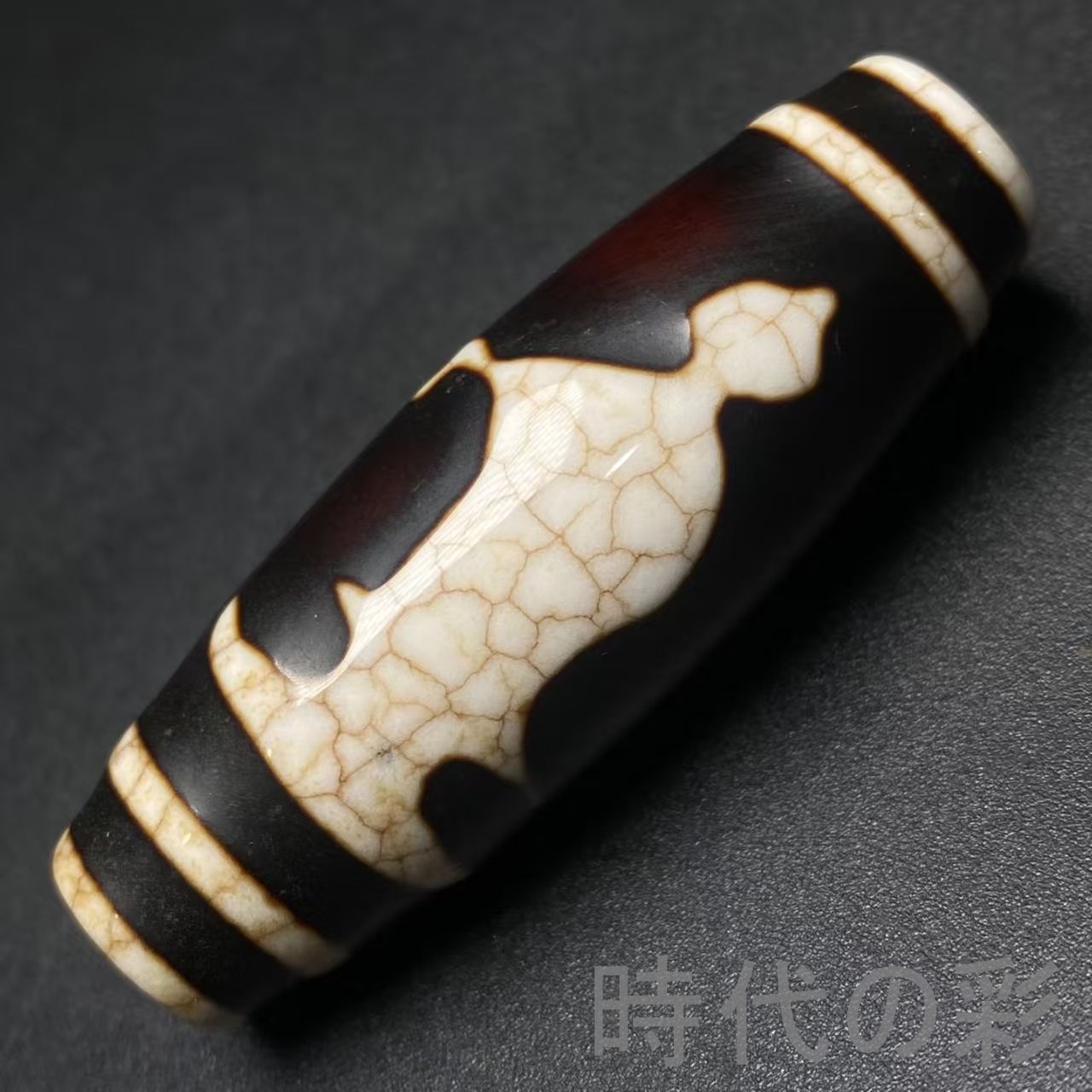 中国古美術『老料・観音天珠』瑪瑙・開片あり・至純天珠・仏教・護符