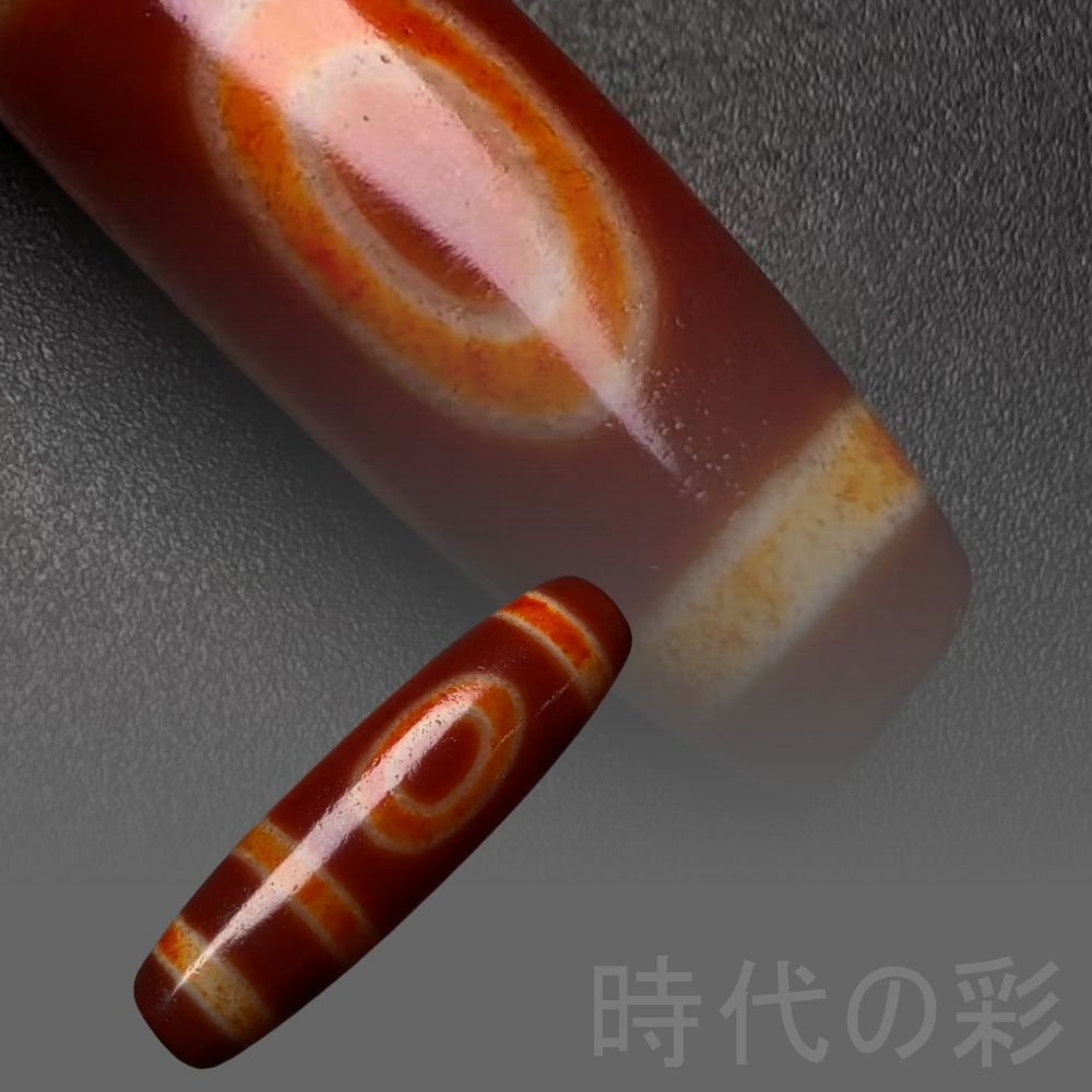 中国古美術『老料・二眼天珠』瑪瑙・至純天珠・調和・開運・魔除け