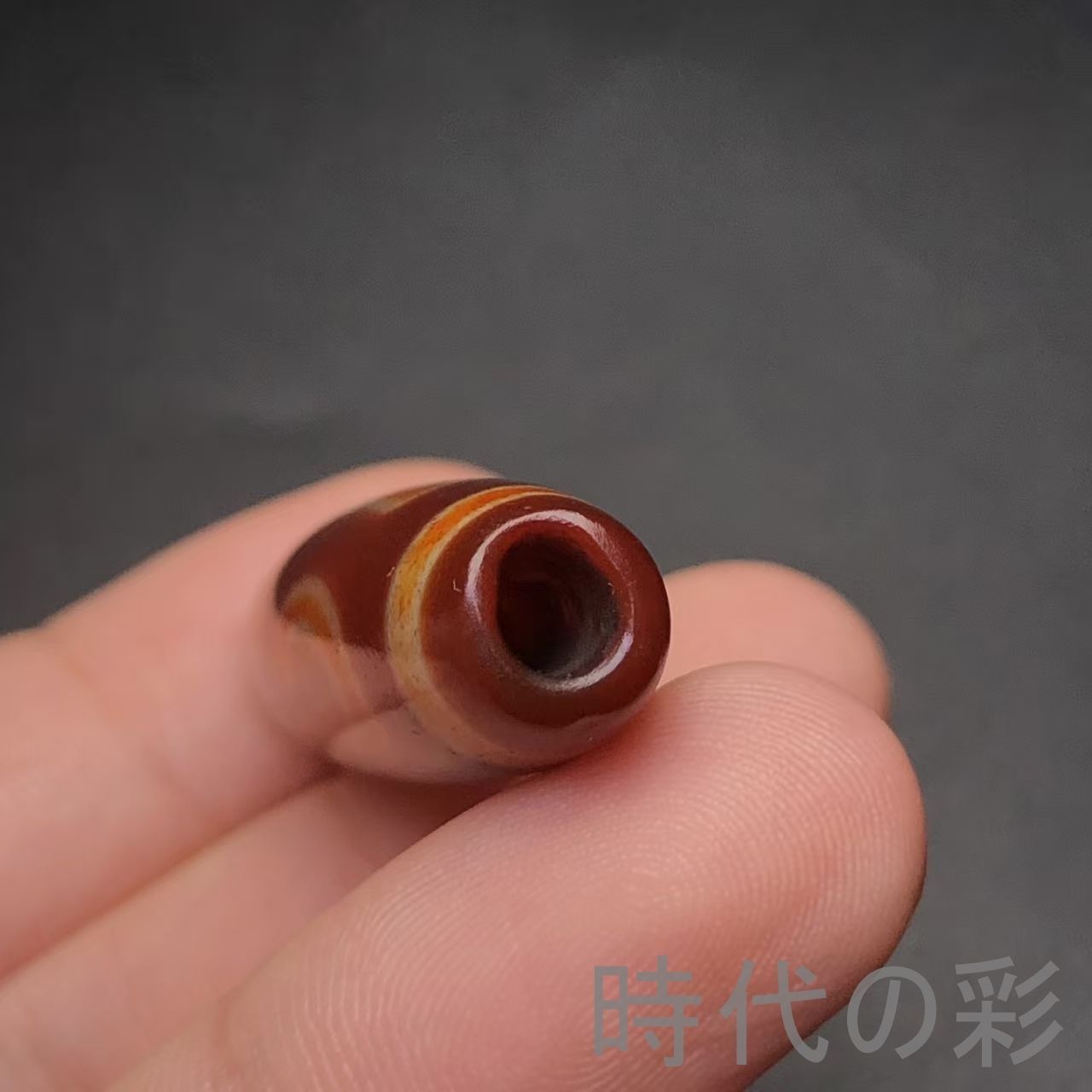 中国古美術『老料・二眼天珠』瑪瑙・至純天珠・調和・開運・魔除け