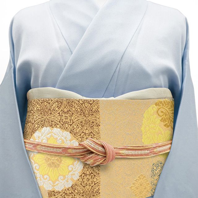 新古品】 袋帯 フォーマル 未使用 正絹 京都 西陣 じゅらく 黄皇絲 金