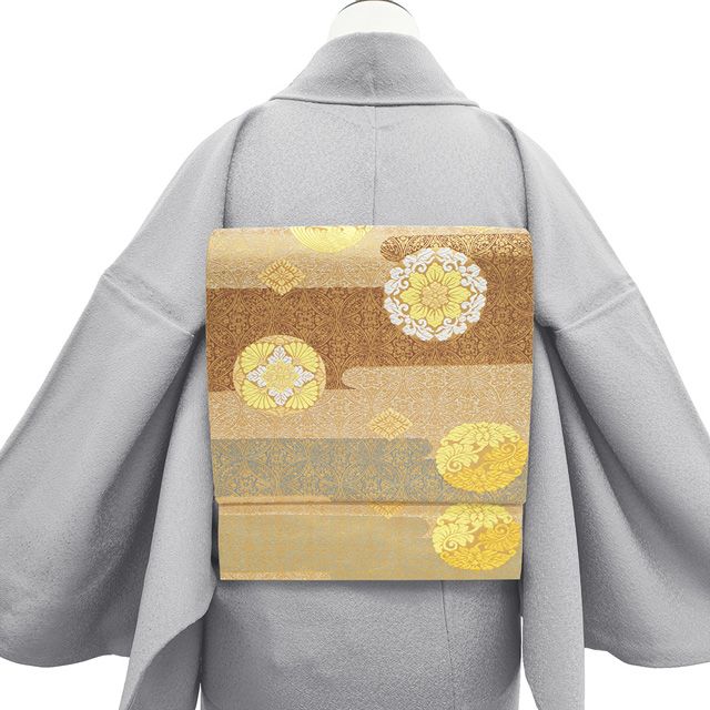 新古品】 袋帯 フォーマル 未使用 正絹 京都 西陣 じゅらく 黄皇絲 金