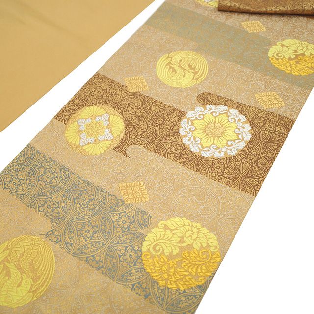 袋帯　じゅらく　西陣　六通　ラメ　金銀糸　証紙付き　未使用品　美品【Ｆ9】 2037493ebd7c759cbb0e63a1e27de5