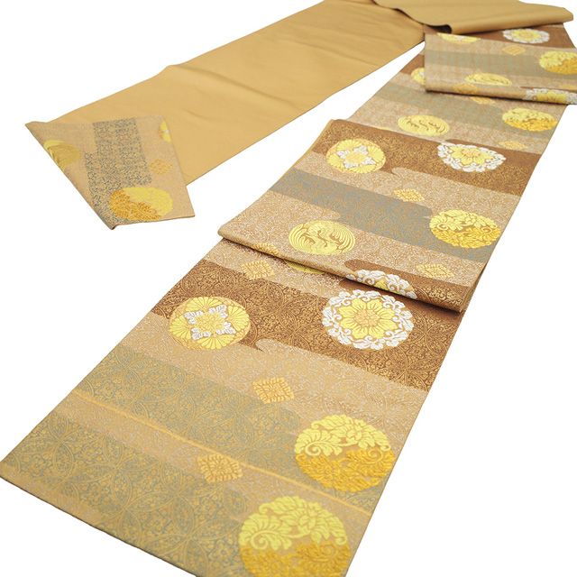 袋帯　じゅらく　西陣　六通　ラメ　金銀糸　証紙付き　未使用品　美品【Ｆ9】 2037493ebd7c759cbb0e63a1e27de5